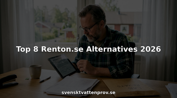 Homeowner reviewing water analysis results in home office