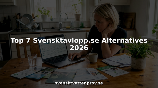 Homeowner reviewing Swedish water sewage options