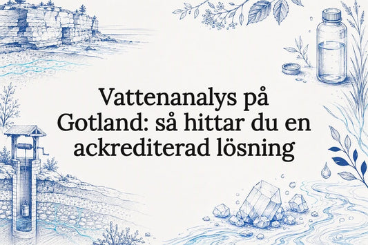Illustrerad omslagsbild för vattenanalys på Gotland