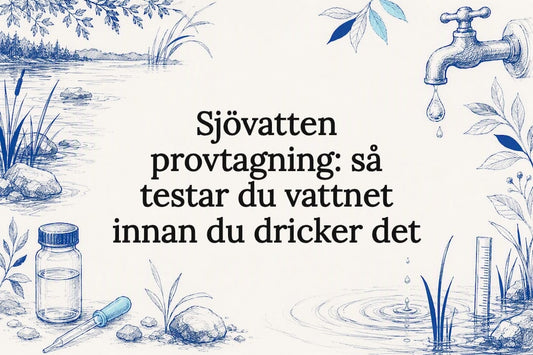 Illustrerad omslagsbild för provtagning av sjövatten