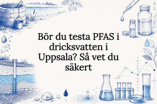Dekorativ bild som visar PFAS i dricksvatten