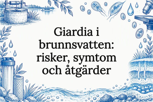 Dekorativ illustration av Giardia i brunnsvatten