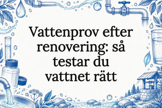 Dekorativ illustration av vattenprov och provrör