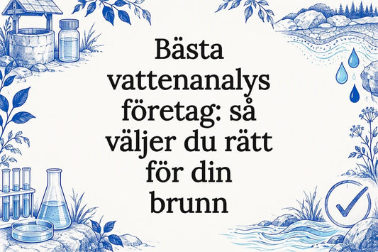 Dekorativ titelbild med brunn och vattenprov