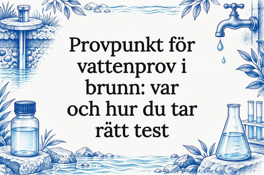 Illustrerad framsida för provpunkt och vattenprov