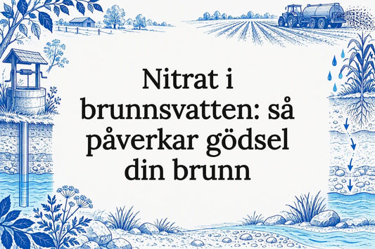Skiss över brunn och gödslad åkermark