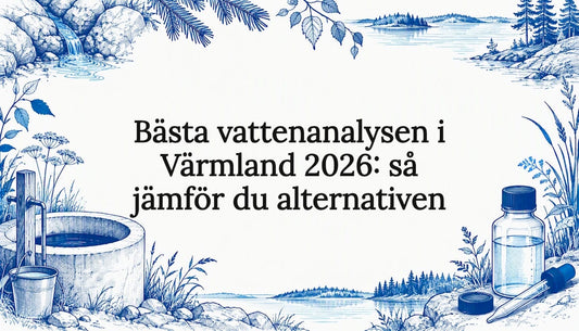 Titelkort med skisser över brunn och vattenprov