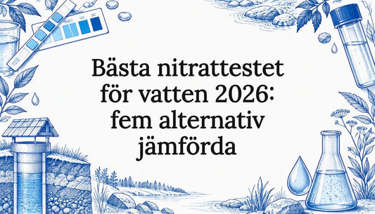 Handritad ram med titel för vattenprovningsobjekt