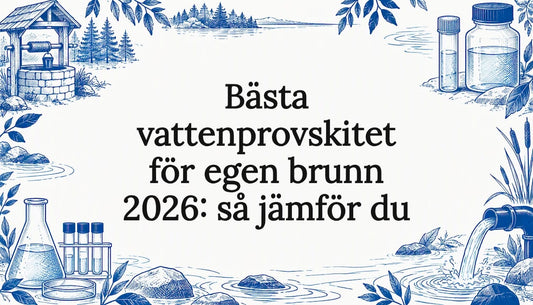 Titelkort med skiss över vattenprov och brunn