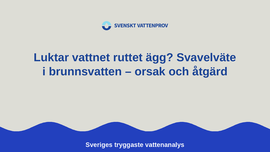 Luktar vattnet ruttet ägg? Svavelväte i brunnsvatten – orsak och åtgärd
