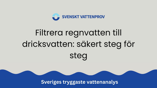 Filtrera regnvatten till dricksvatten: säkert steg för steg