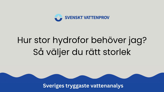 Hur stor hydrofor behöver jag? Så väljer du rätt storlek