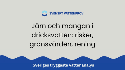 Järn och mangan i dricksvatten: risker, gränsvärden, rening