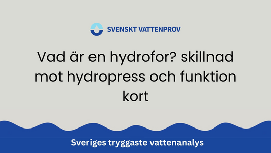 Vad är en hydrofor? skillnad mot hydropress och funktion kort