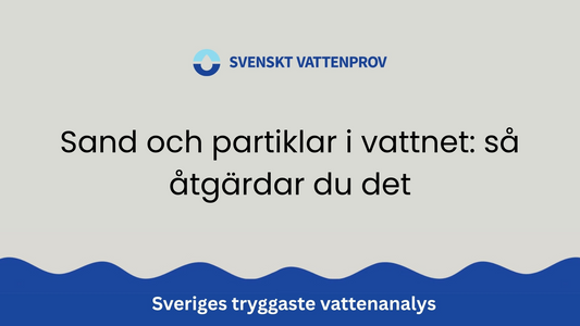 Sand och partiklar i vattnet: så åtgärdar du det