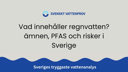 Vad innehåller regnvatten? ämnen, PFAS och risker i Sverige