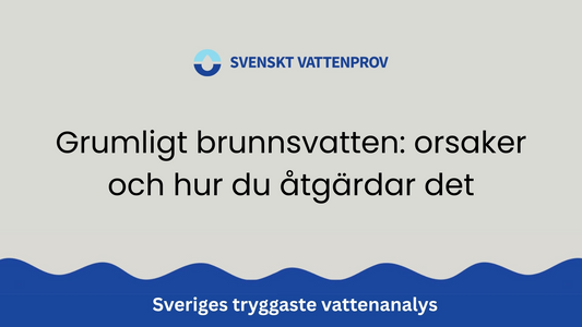 Grumligt brunnsvatten: orsaker och hur du åtgärdar det