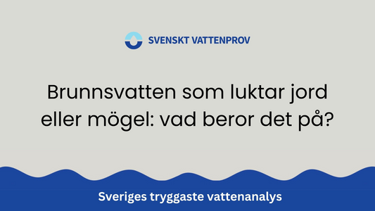 Brunnsvatten som luktar jord eller mögel: vad beror det på?