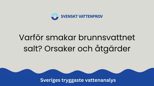 Varför smakar brunnsvattnet salt? Orsaker och åtgärder
