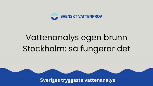 Vattenanalys egen brunn Stockholm: så fungerar det