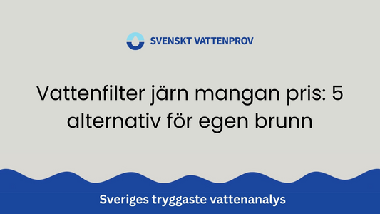 Vattenfilter järn mangan pris: 5 alternativ för egen brunn
