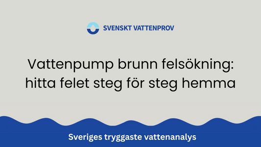 Vattenpump brunn felsökning: hitta felet steg för steg hemma